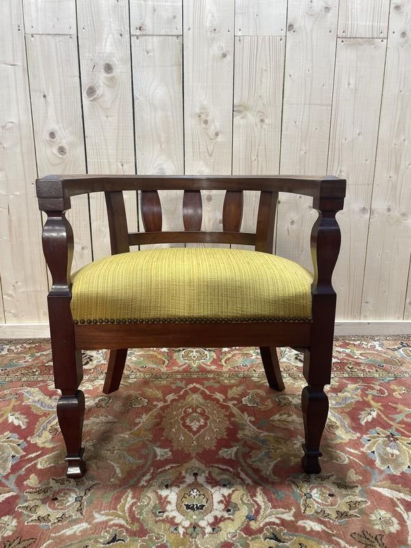 Fauteuil De Bureau En Acajou Style Anglais 