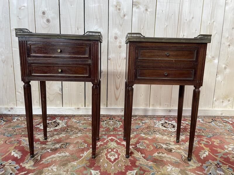Pair Of Louis XV Style Mahogany Bedside Tables 