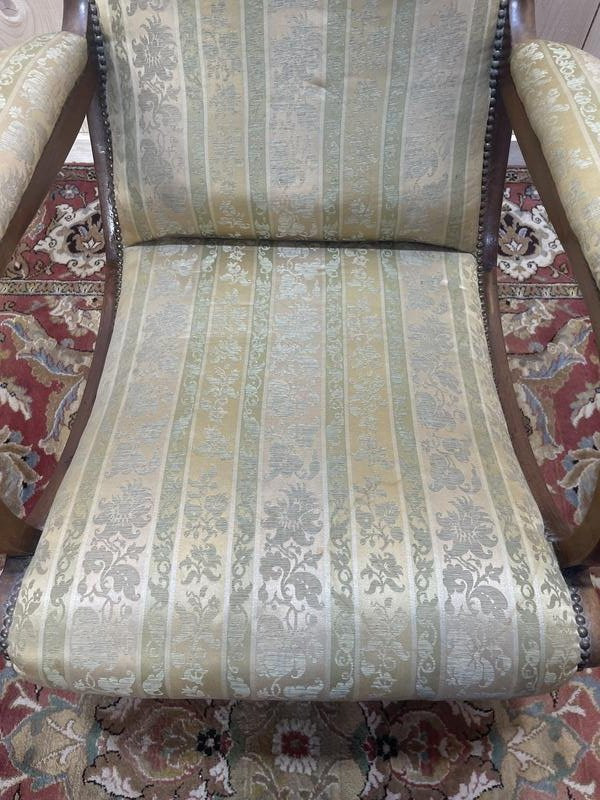 Fauteuil Anglais En Acajou à Oreilles -photo-6