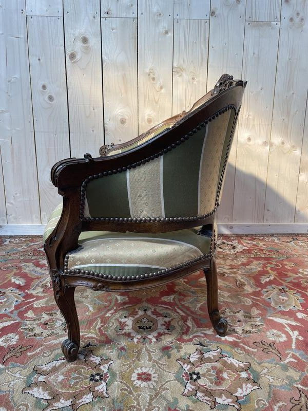Canapé - Banquette De Style Louis XV - Rocaille -photo-3
