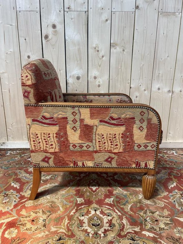 Fauteuil - Bergère époque Art Déco -photo-2