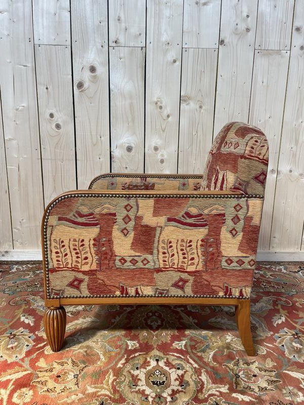 Fauteuil - Bergère époque Art Déco -photo-4