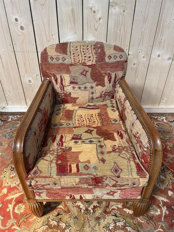 Fauteuil - Bergère époque Art Déco -photo-1