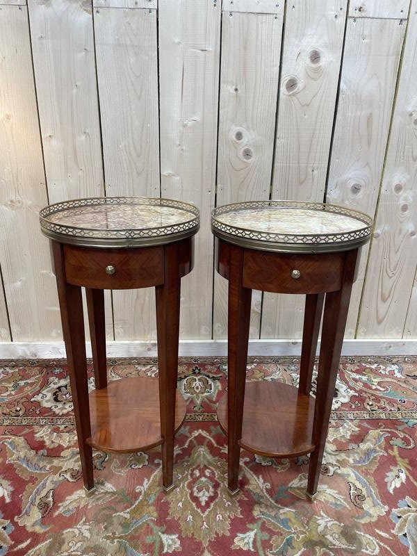 Paire De Tables De Chevets De Style Directoire - Louis XVI-photo-2