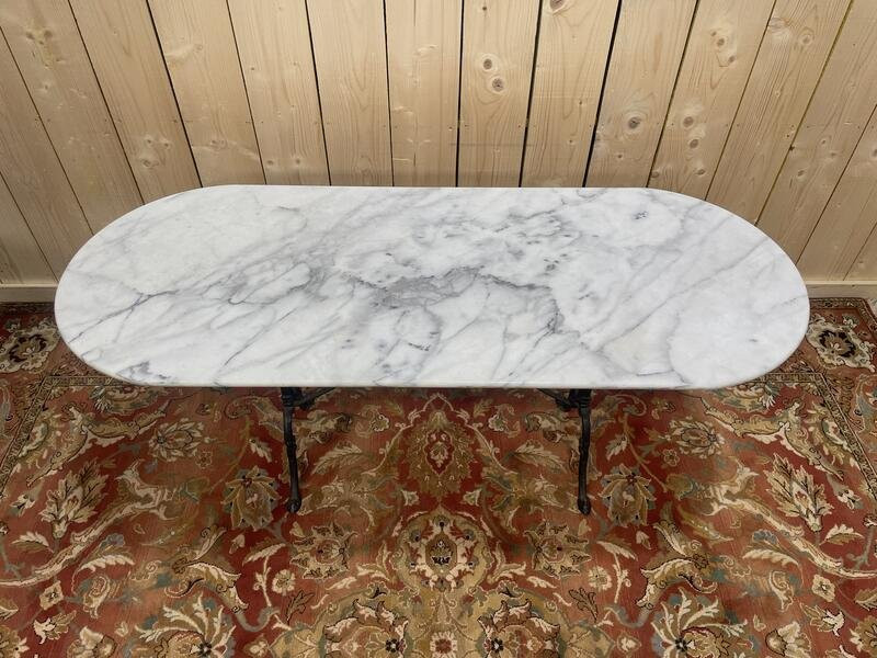 Iron And Marble Bistro Table 160 Cm-photo-2