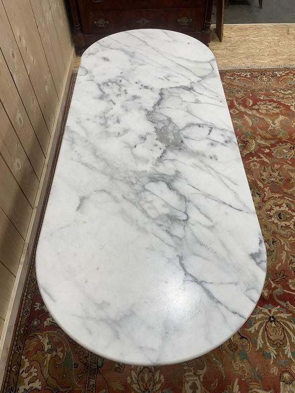 Iron And Marble Bistro Table 160 Cm-photo-3