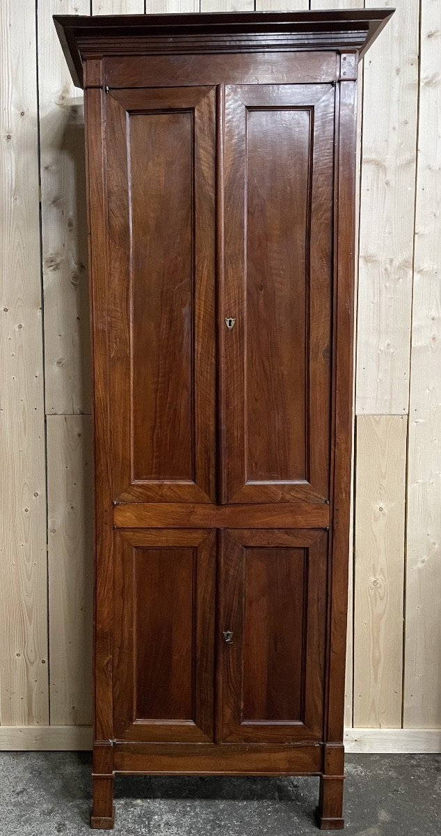 Narrow Empire Period Walnut Wardrobe 