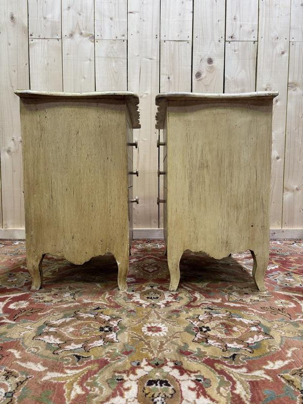 Paire de chevets en bois peint de style Louis XV-photo-4