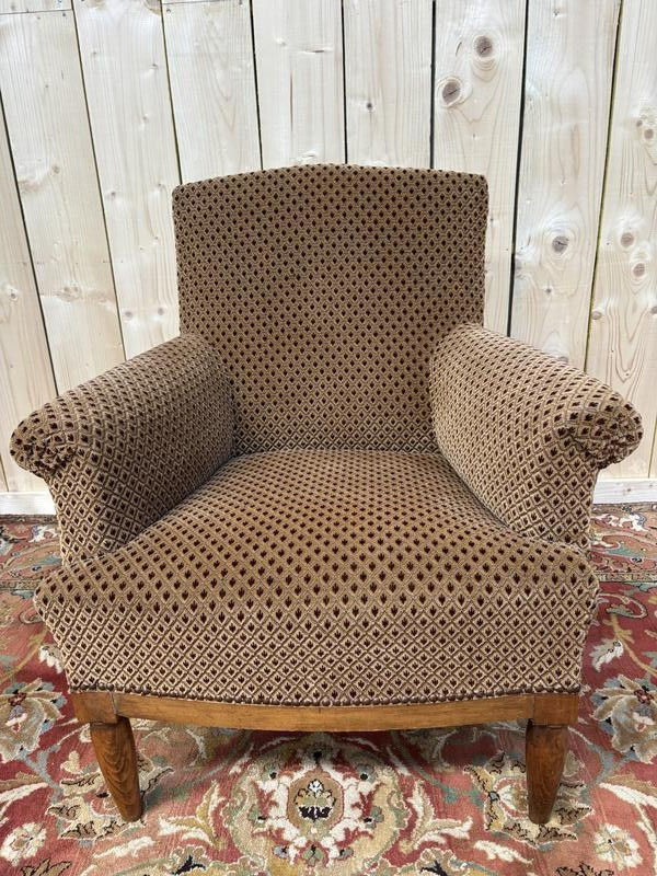 Fauteuil bergère de style Louis XVI