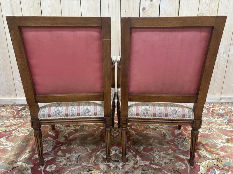 Pair Of Louis XVI Style Armchairs-photo-2