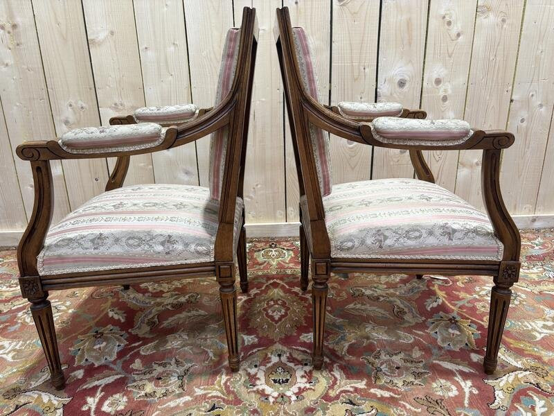 Pair Of Louis XVI Style Armchairs-photo-2