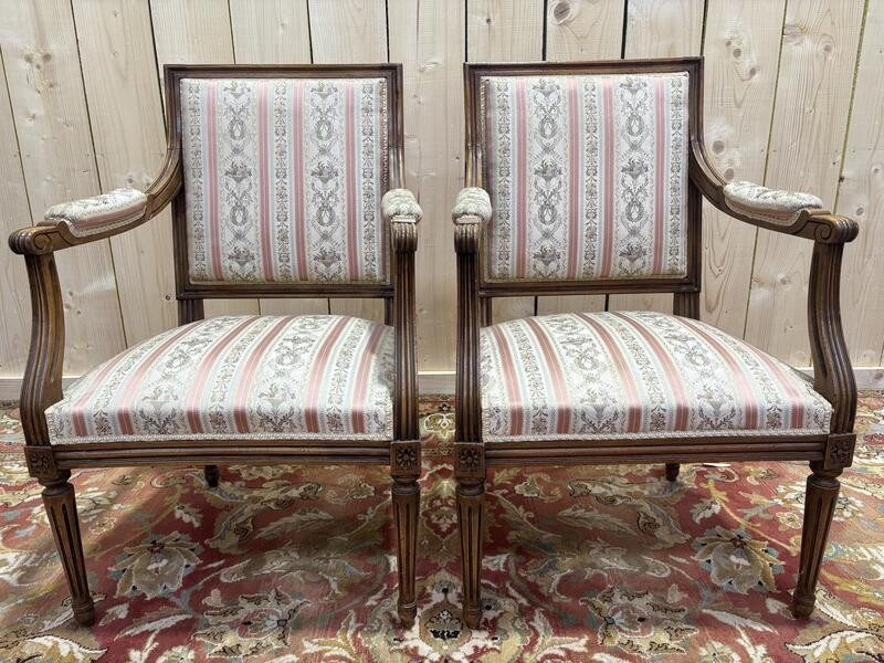 Pair Of Louis XVI Style Armchairs