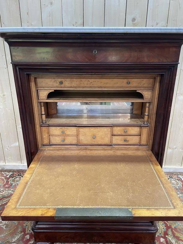 Louis Philippe Mahogany And Mahogany Veneer Secretary -photo-4