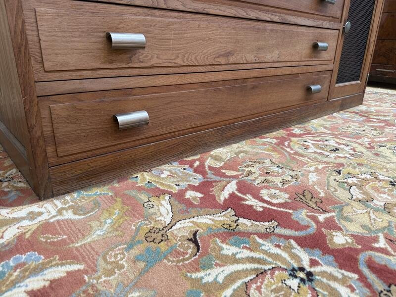 Meuble de métier de postier en enfilade et commode chêne massif 1950-photo-2