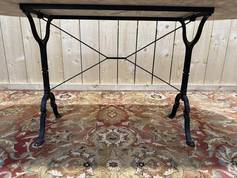 Table de bistro en marbre oval 165 cm!-photo-1