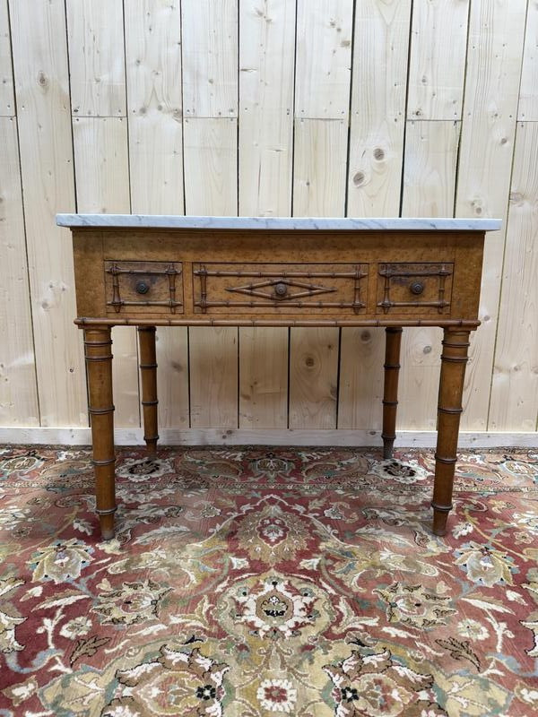 Bamboo And Marble Dressing Table 1900