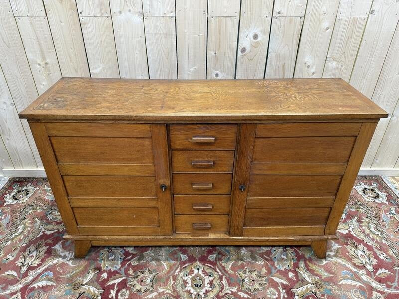René Gabriel Oak Sideboard, 1950s-photo-2