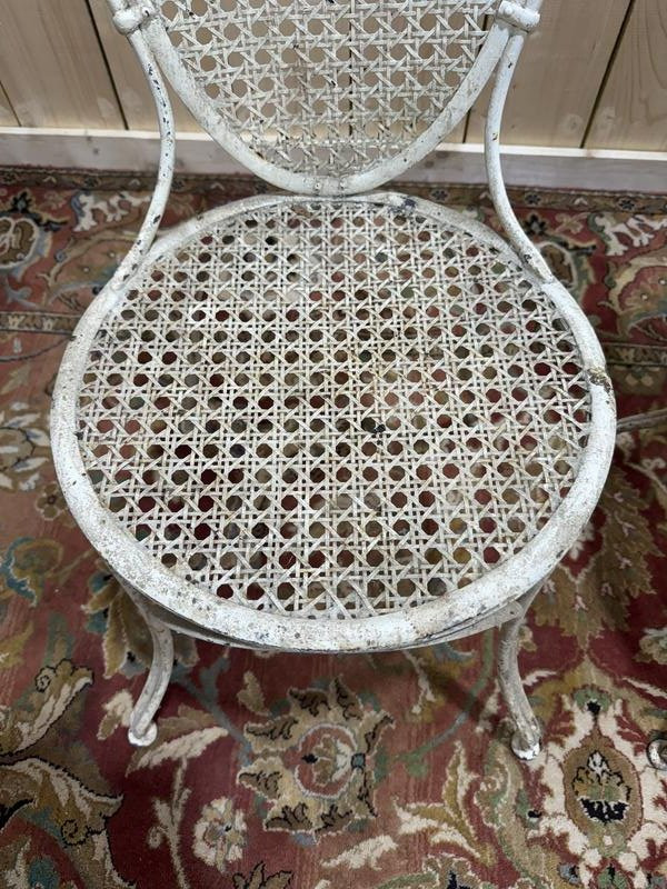 Paire de chaises de jardin en fer forgé "Tête à tête"-photo-3