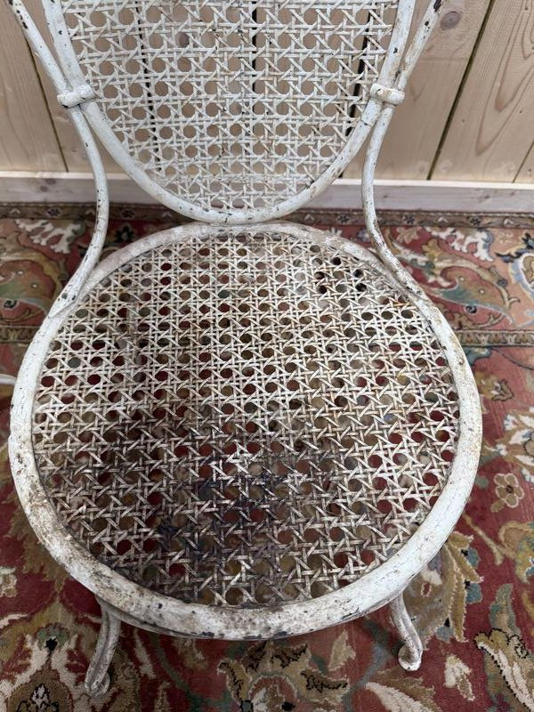 Paire de chaises de jardin en fer forgé "Tête à tête"-photo-4