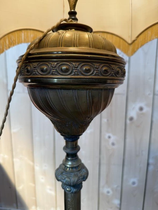 Napoleon III Style Bronze And Onyx Floor Lamp-photo-2