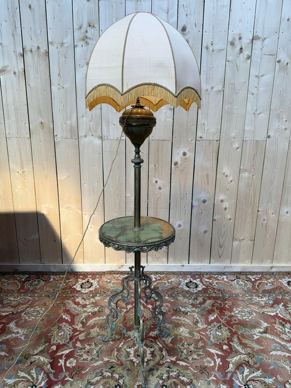 Napoleon III Style Bronze And Onyx Floor Lamp-photo-4