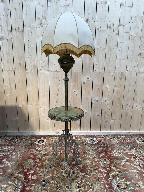 Napoleon III Style Bronze And Onyx Floor Lamp