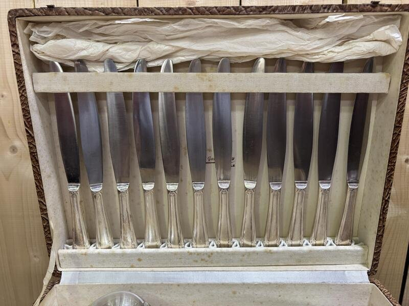 Ménagère COURONNE en métal argenté -photo-4