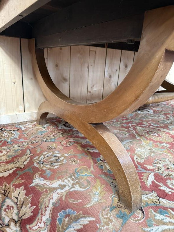 Table de salle à manger style Empire pieds "Curule"-photo-4