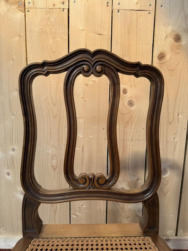 Set Of 6 Venetian-style Caned Chairs - Louis XV-photo-2