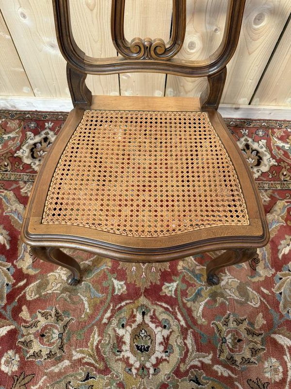 Set Of 6 Venetian-style Caned Chairs - Louis XV-photo-2