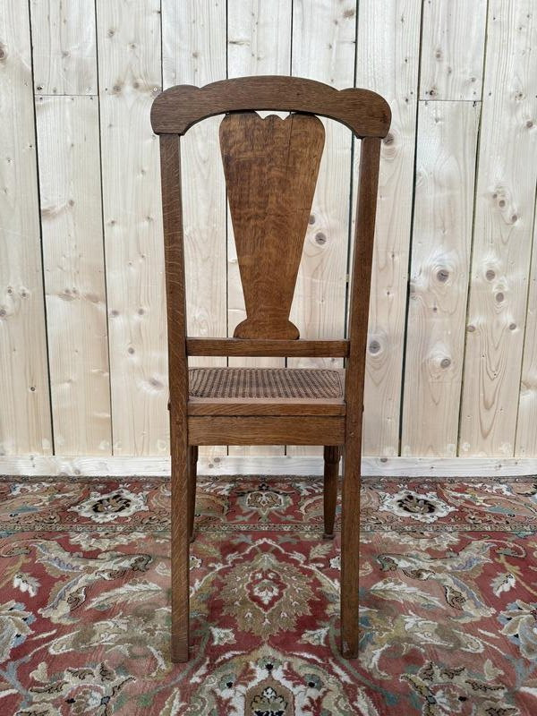 Set Of 4 Art Deco Cane Chairs -photo-3