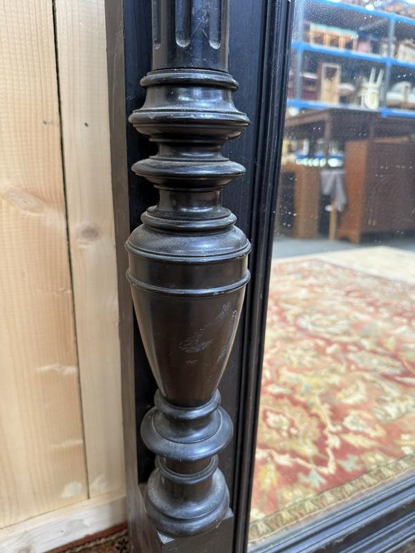 Napoleon III Period Mirror In Blackened Wood -photo-2