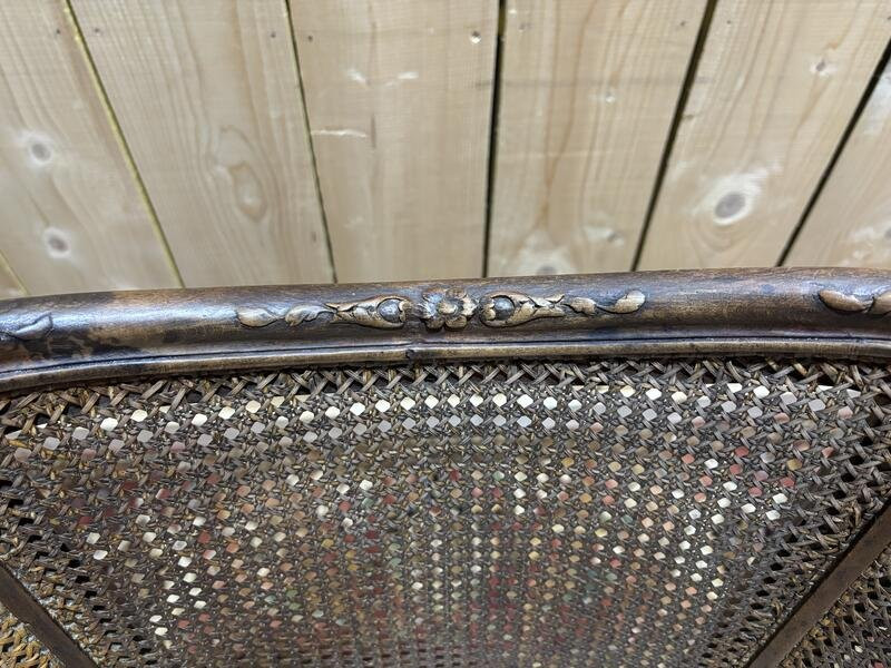 Louis XV Style Caned Office Chair-photo-2