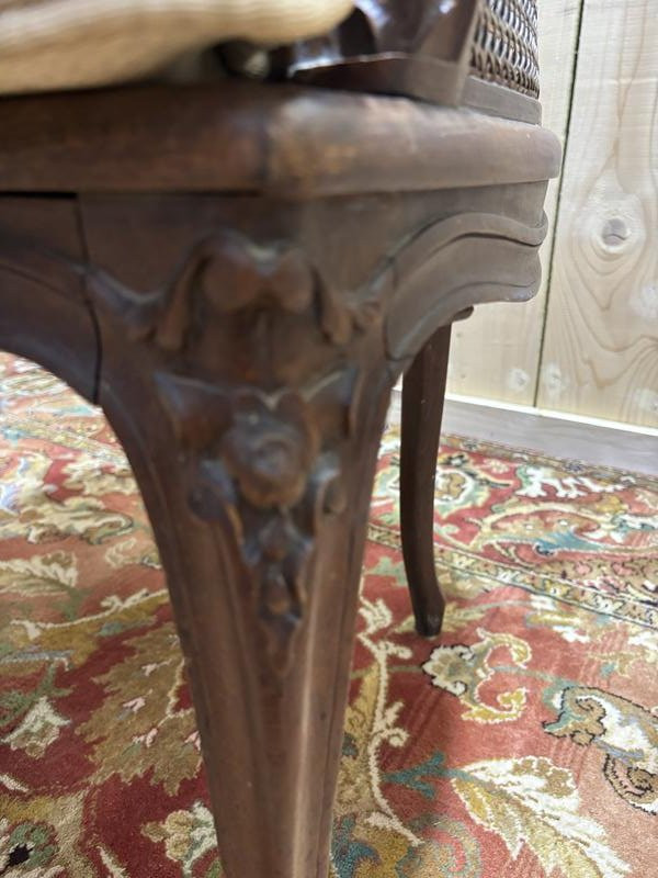 Louis XV Style Caned Office Chair-photo-3