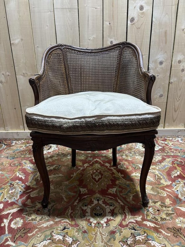 Louis XV Style Caned Office Chair