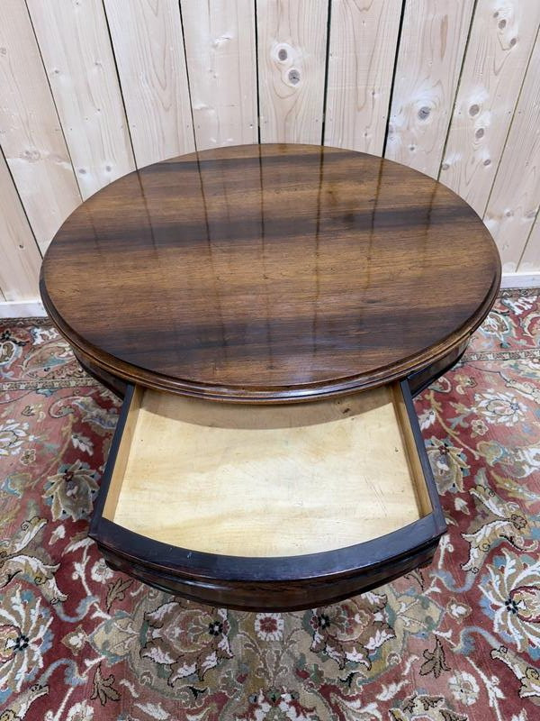 Napoleon III Tripod Pedestal Table In Rosewood -photo-3
