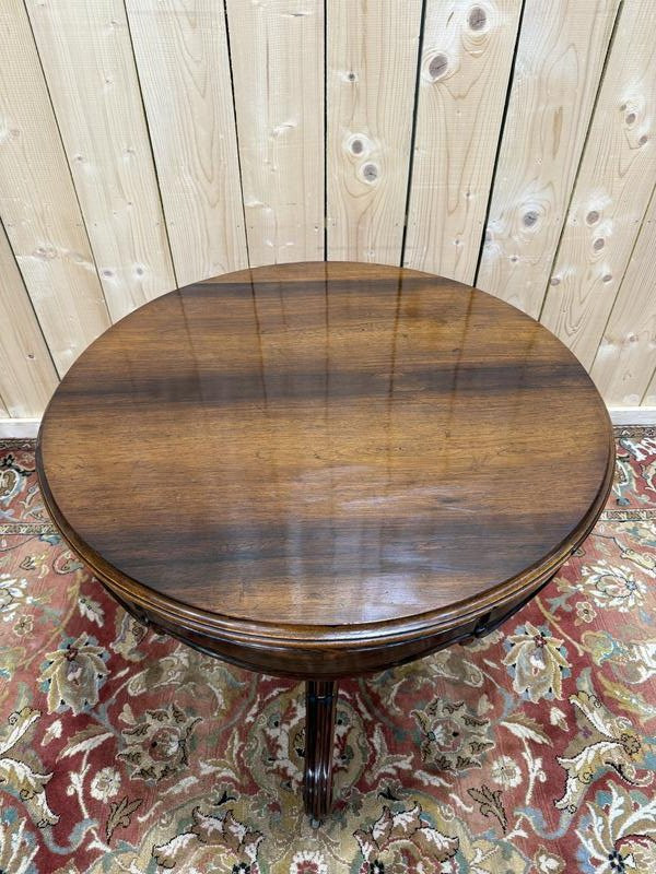 Napoleon III Tripod Pedestal Table In Rosewood -photo-1