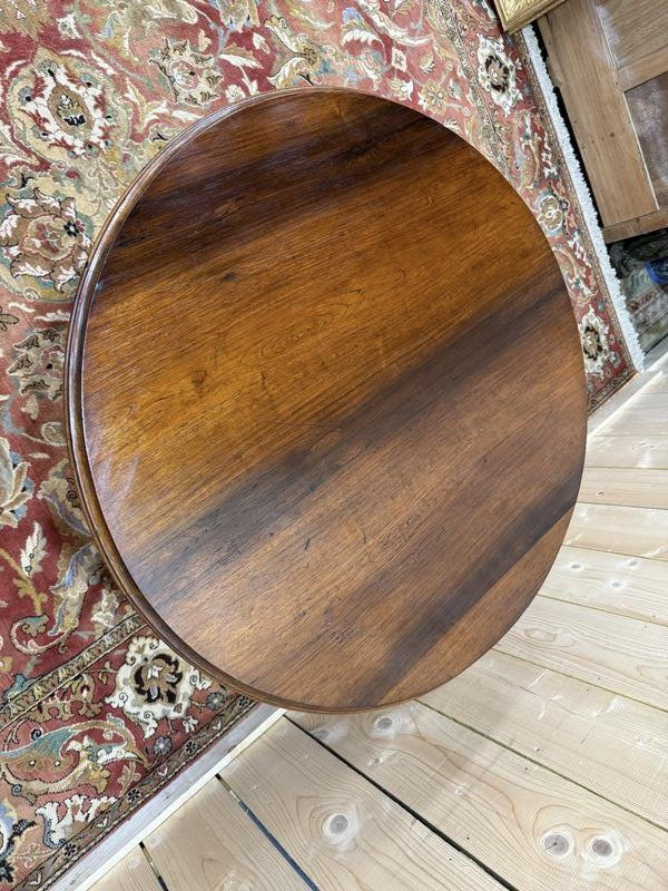 Napoleon III Tripod Pedestal Table In Rosewood -photo-2