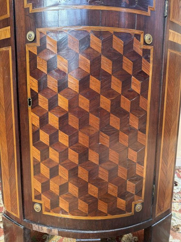 Louis XVI Period Marquetry Corner Cabinet -photo-3