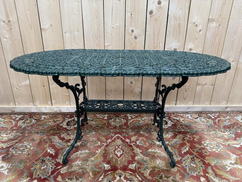 Art Nouveau Style Painted Iron Garden Table 