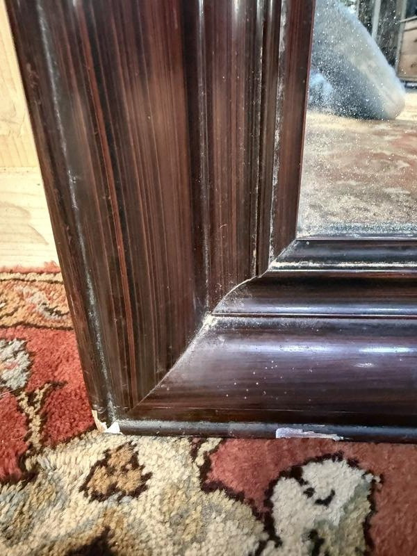 Miroir en bois style Palissandre miroir mercure. -photo-3