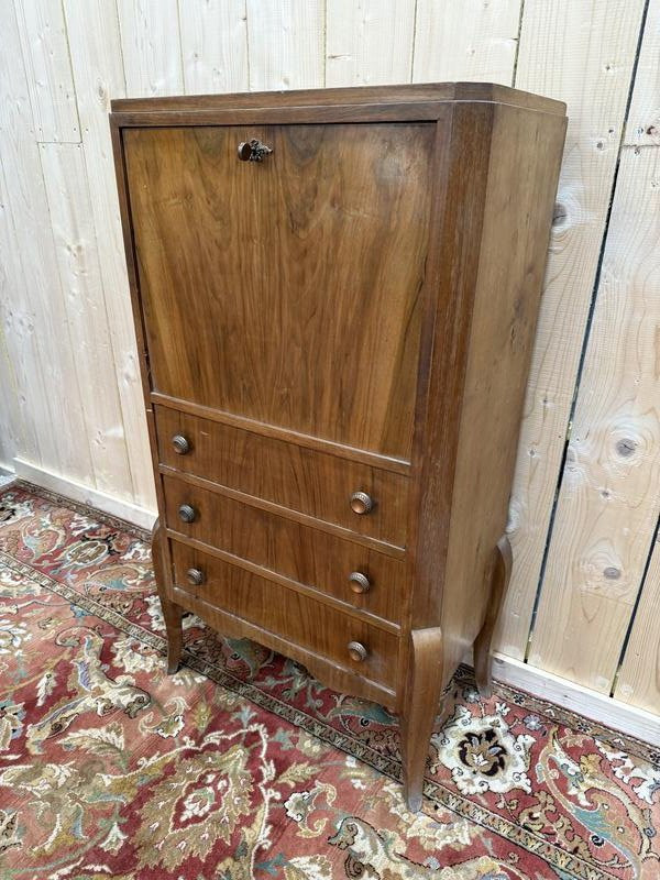 Secrétaire époque Art Déco en placage de noyer-photo-1