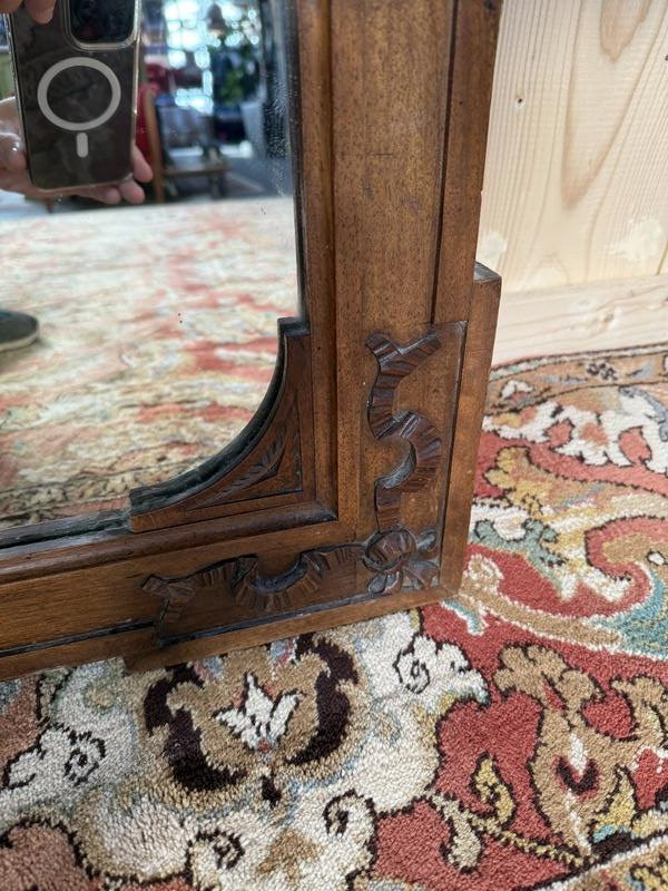Napoleon III Mirror In Carved Walnut-photo-4