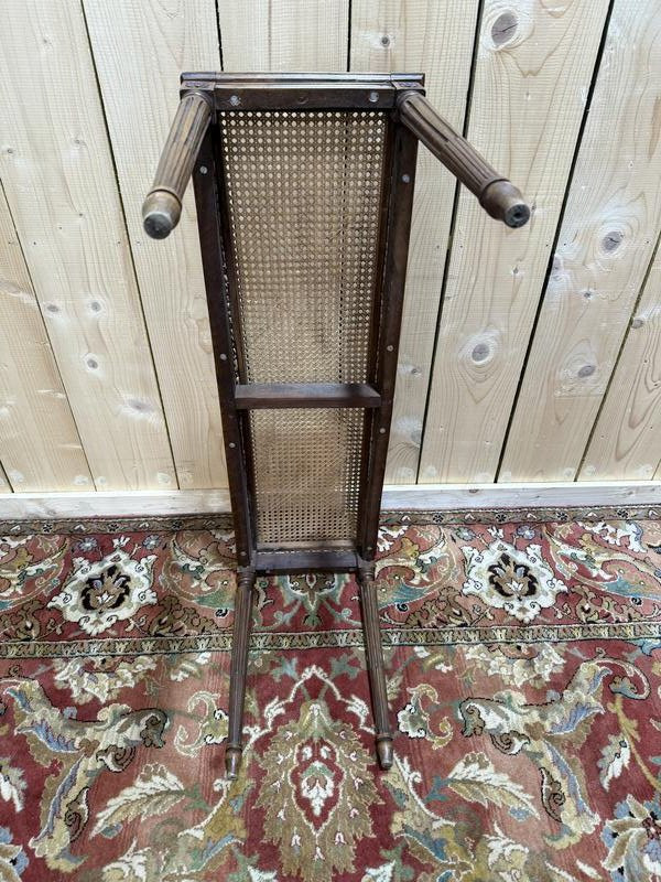 Banc - Banquette de piano / d'office en cannage Louis XVI-photo-1