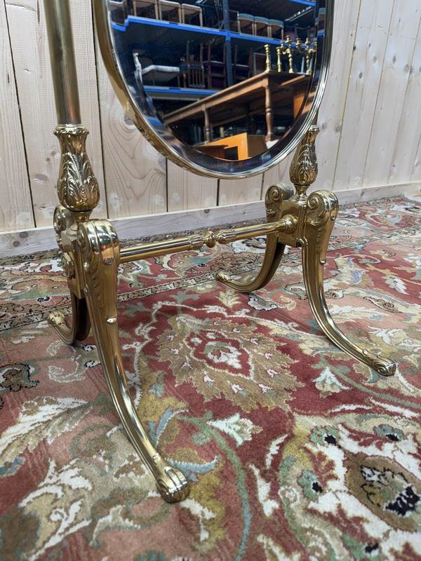 Miroir Psyché en laiton néoclassique -photo-4