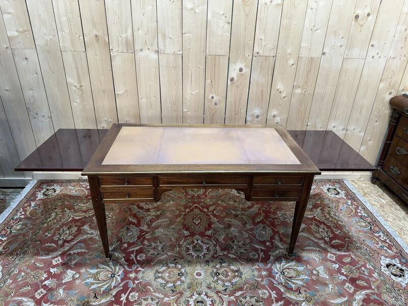 Louis XVI Style Bureau Plat - Directoire In Mahogany -photo-4
