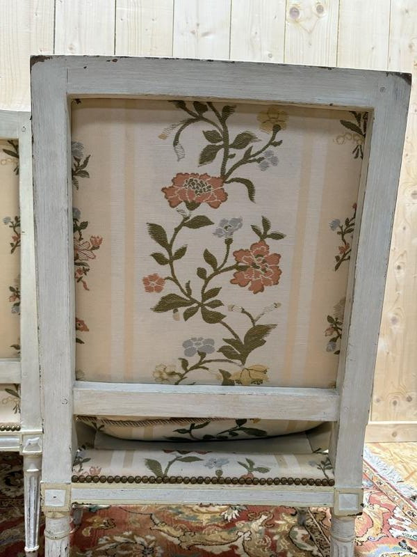 Salon de style Louis XVI Canapé et Paire de fauteuils -photo-2