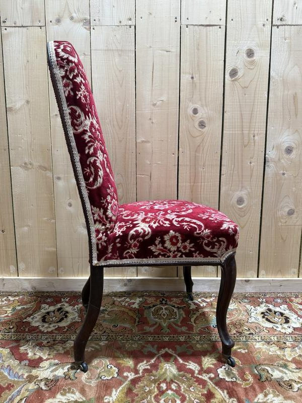 Suite de 6 chaises époque Napoléon III en acajou -photo-4