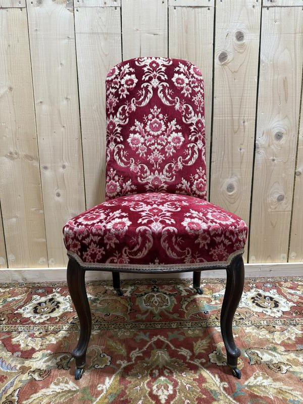 Suite de 6 chaises époque Napoléon III en acajou -photo-5