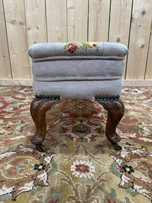 Petit banc d'appoint - repose pied époque Louis Philippe -photo-2